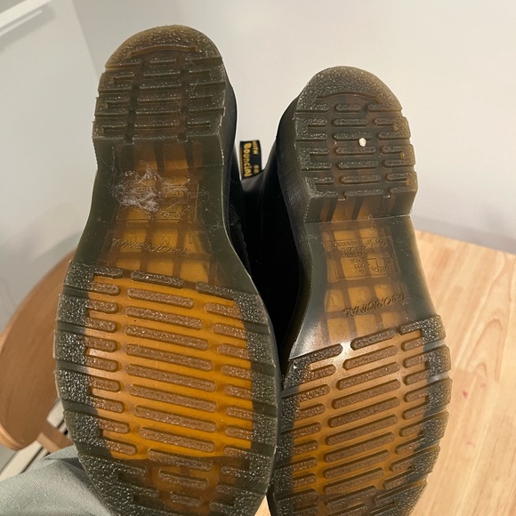 Dr. Martens Black Boots with Yellow Stitching - Picture 4 of 5